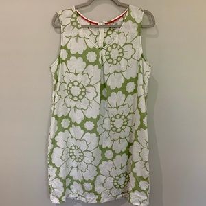 Boden 100% Linen Floral Bohemian Dress - Size 12